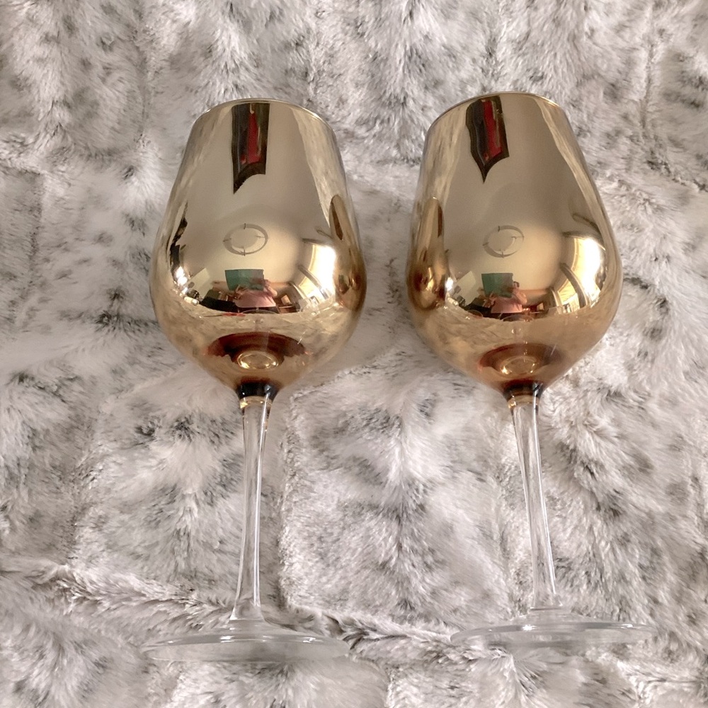 Gold Wine Glass Set